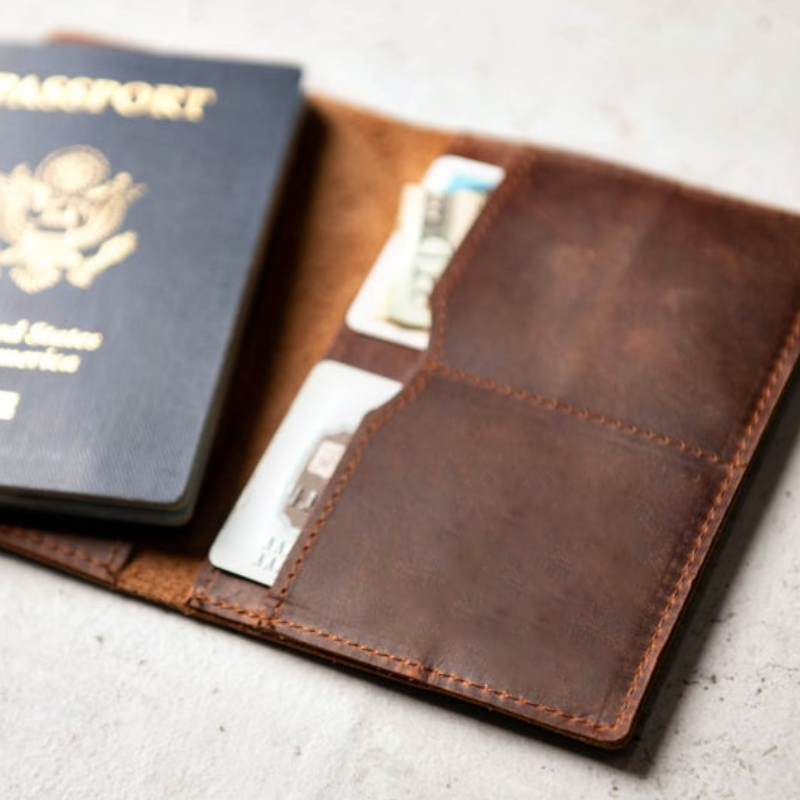 Priam Handmade Leather Passport Cover -