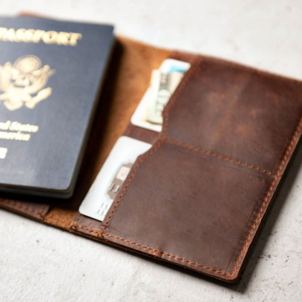 Priam Handmade Leather Passport Cover -