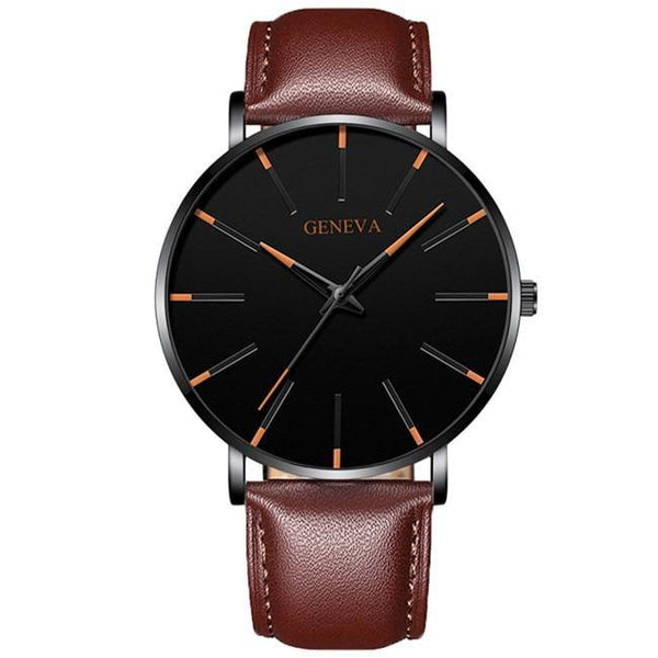 Minimalist Men's Fashion Ultra Thin Watch Simple Men Business Stainless Steel Mesh Belt Quartz Watch Relogio Masculino