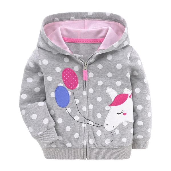 Newborn Baby Girls Clothes Autumn Winter Floral Outerwear Hooded Jacket Coat for 0-3T IN Unicorn