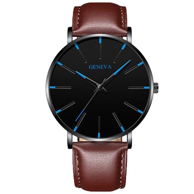 Minimalist Men's Fashion Ultra Thin Watch Simple Men Business Stainless Steel Mesh Belt Quartz Watch Relogio Masculino
