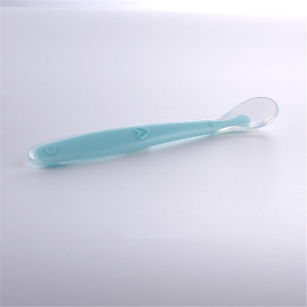 New Candy Color Baby Soft Silicone Spoons Feeding Dishes Tableware  Flatware Children Food  Feeding Tools