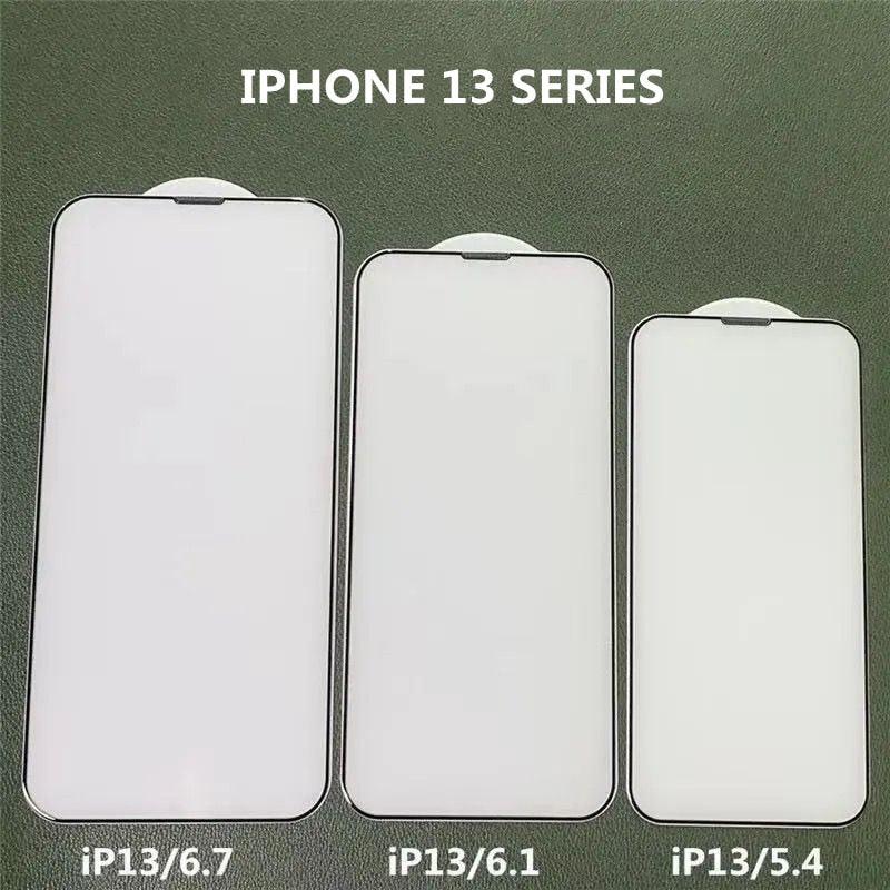 3Pcs Dust Net Protective Glass For iPhone 13 12 11 Pro XS Max XR 12 Mini Full Cover Protector Tempered Glass on iphone 13 14 Pro  Soft Flexible Ceramic Film Screen Protector Compatible with iPhone