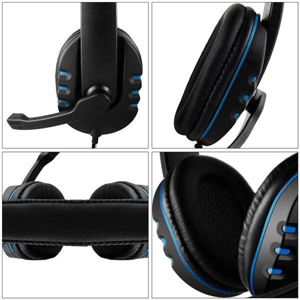 Gaming Headphones 3.5mm Wired Game Headset Noise Canceling Earphone with Microphone Volume Control for PC Laptop Smart Phone