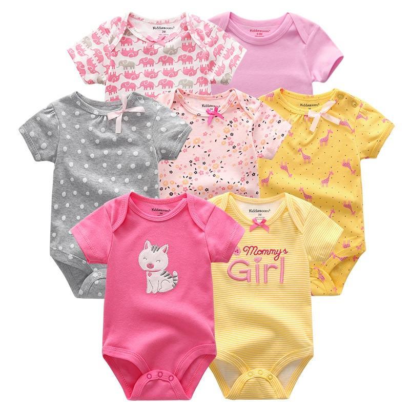 Unisex Newborn Baby Rompers Clothing Infant Jumpsuits 100%Cotton Children 7Pcs/Lot Set for Girls and Boys Jumpsuits For Kids