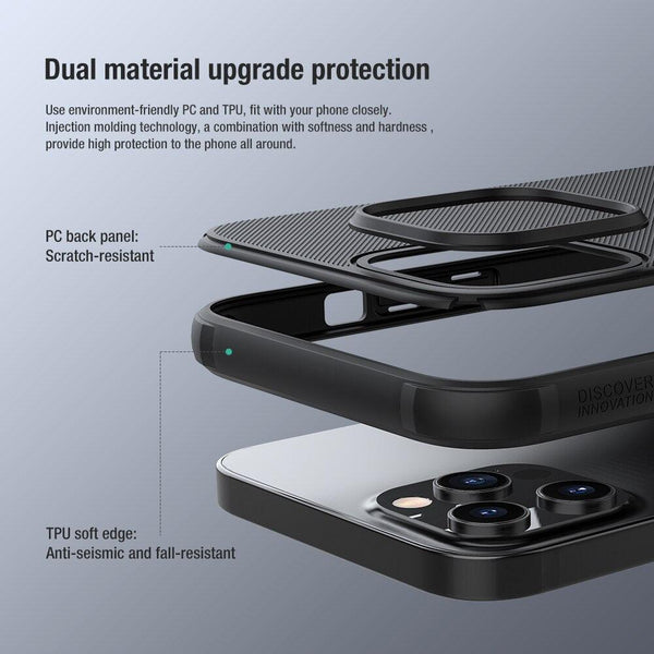Super Hard Back Soft Shock Absorb Cover for iPhone 13 Pro Max Case Slide Camera Business Black Elegant Back Cover for iPhone 13 Mini 13 Pro Max Case