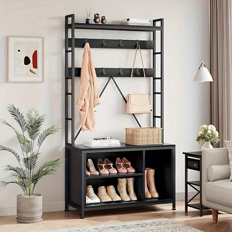 Hall Tree - Storage Wood Bench