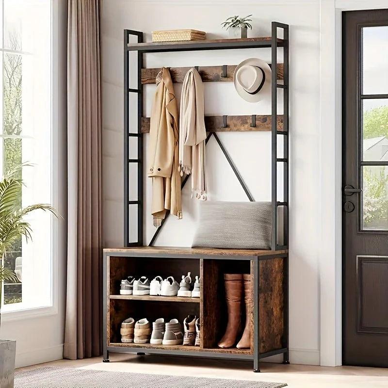 Hall Tree - Storage Wooden Bench