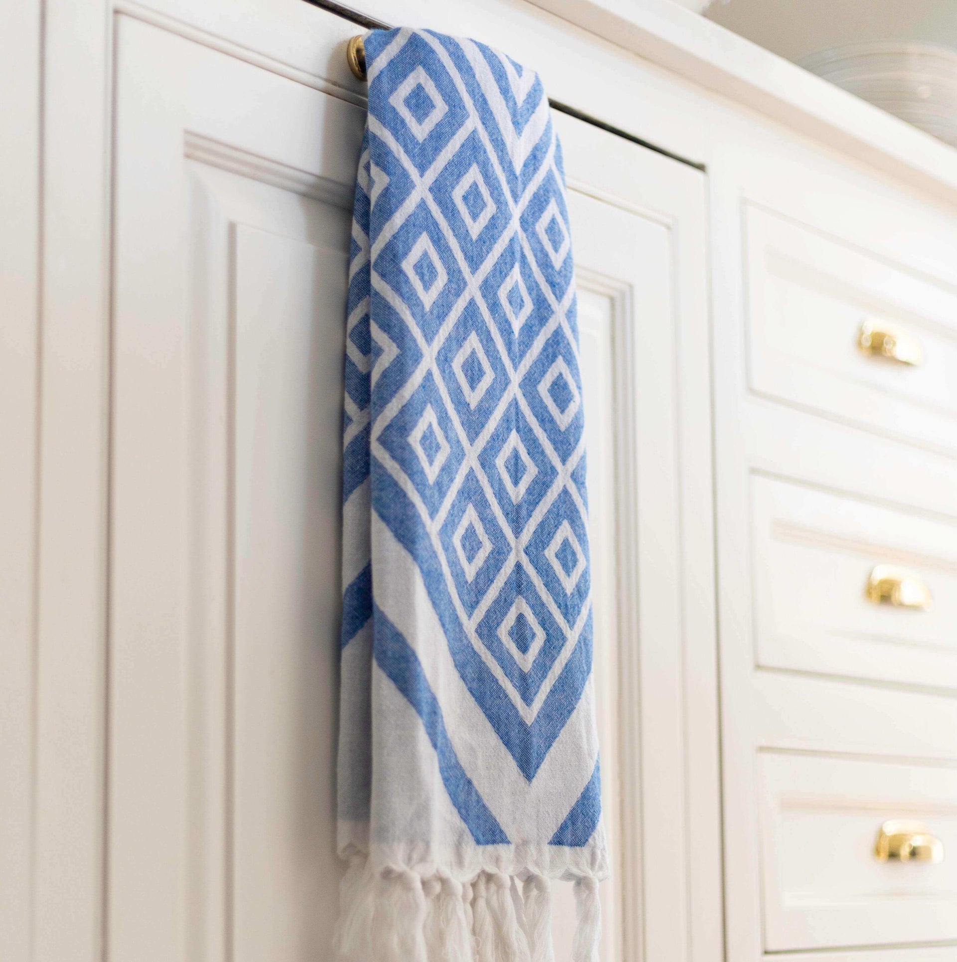 Turkish Towel | Hand Towel | Blue + White