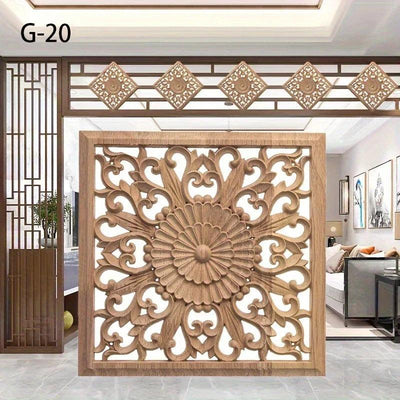 Handcrafted Floral Wooden Wall Panel for Elegant Home Decor