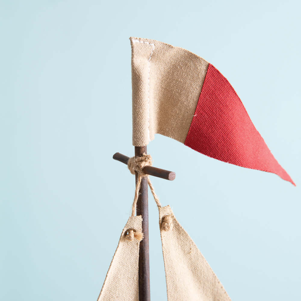 Handcrafted Model Sailboat Nautical Decor
