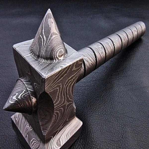 The Crusher Handmade Damascus Steel Hammer - Gifts for You 'n Me