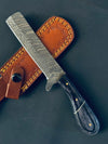 Handmade Damascus Steel Calf Cutter Knife with Pakkawood Handle - 5