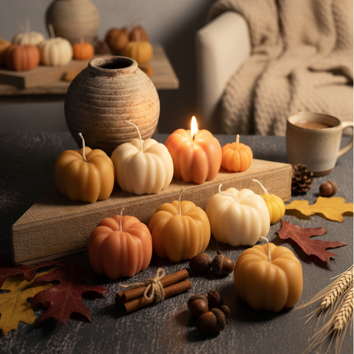 Pumpkin Candle | Rustic Candle | Autumn Candle
