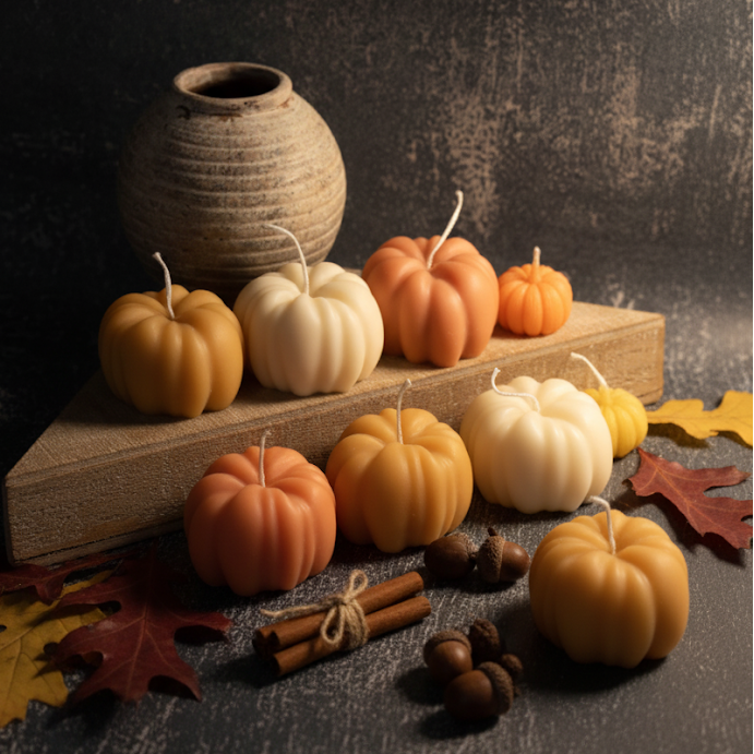 Pumpkin Candle | Rustic Candle | Autumn Candle