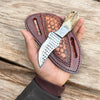 Handmade Ranch Cowboy Knife with Stag Horn Handle | Winter-Ready Leather Sheath