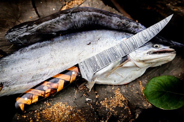 Custom Handmade Damascus Steel Fillet Knife for Sale | 13