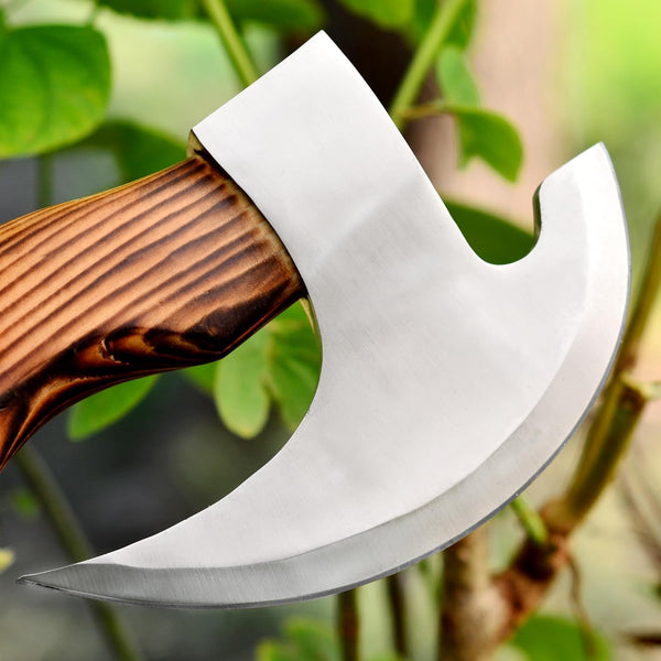 Forged Pizza Cutter – Custom Handmade J2 Steel Blade with Wood Handle