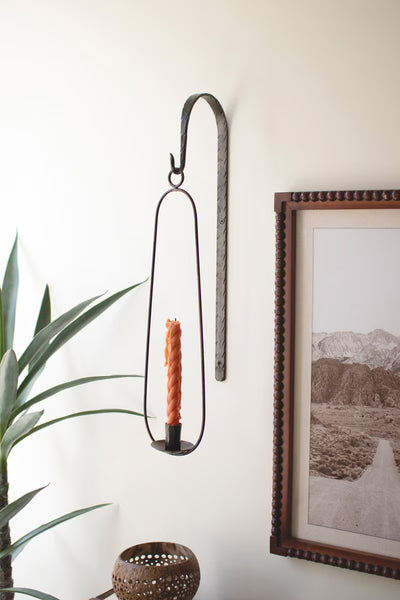 Hanging Oval Wall Taper Candle Holder