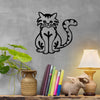 Happy Cat- Metal Wall Art/Décor - 12 x 12 / Black