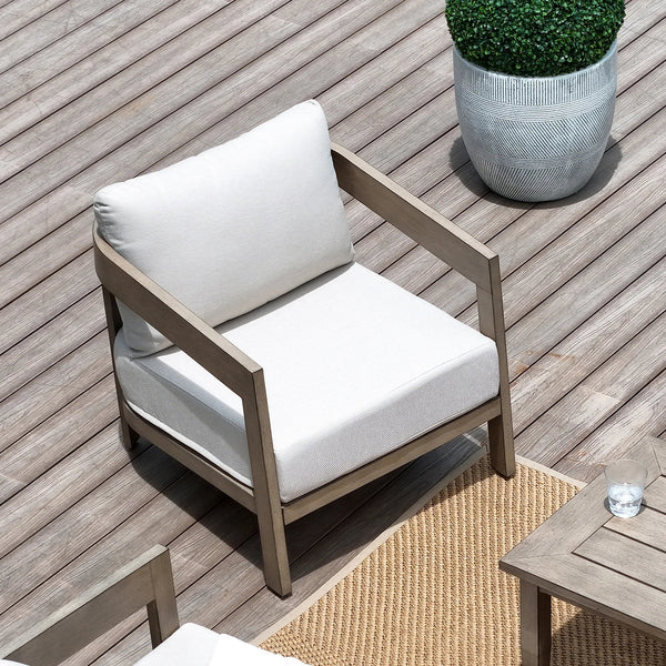 PEAKHOME Harmonti Outdoor Aluminum Club Chair With Cushions Set of 2