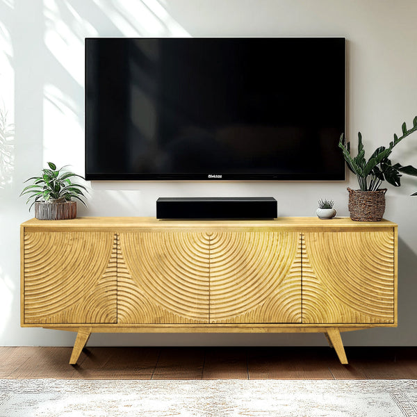 Acacia Harmony TV Stand with Storage for TVs up to 80