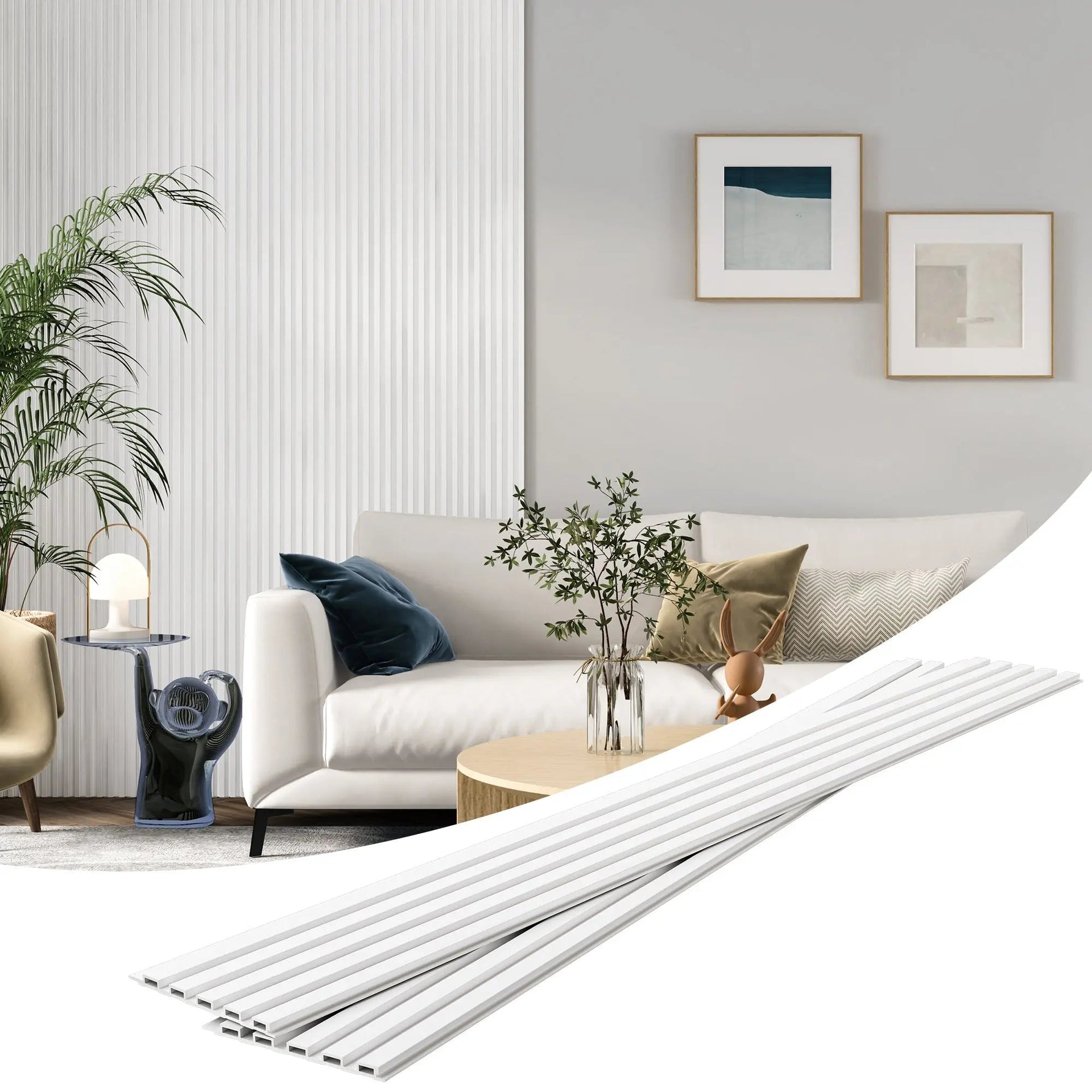 Hausvita 48 x 6 inch WPC Slat Wall Panel (16 Pack)