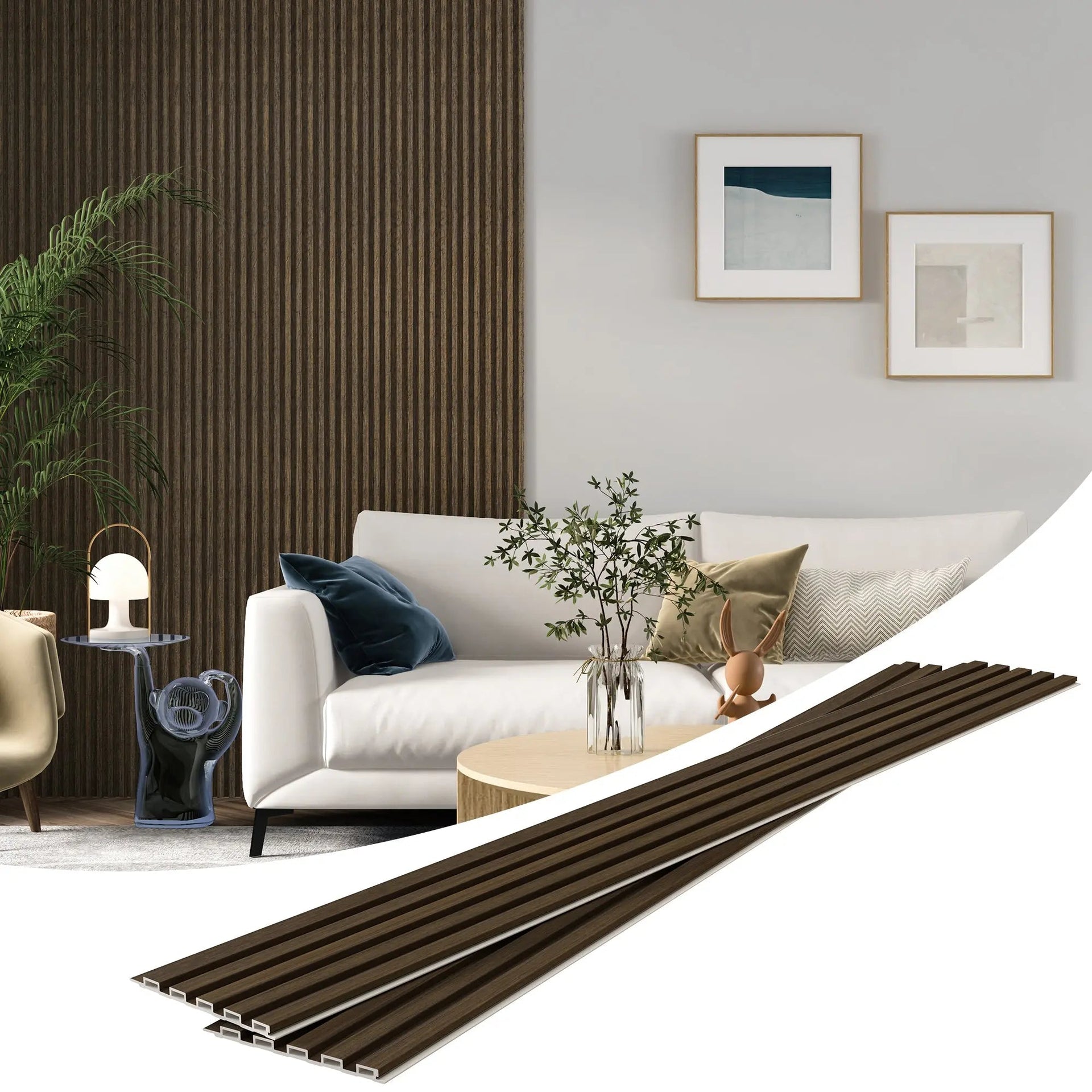 Hausvita 48 x 6 inch WPC Slat Wall Panel (16 Pack)