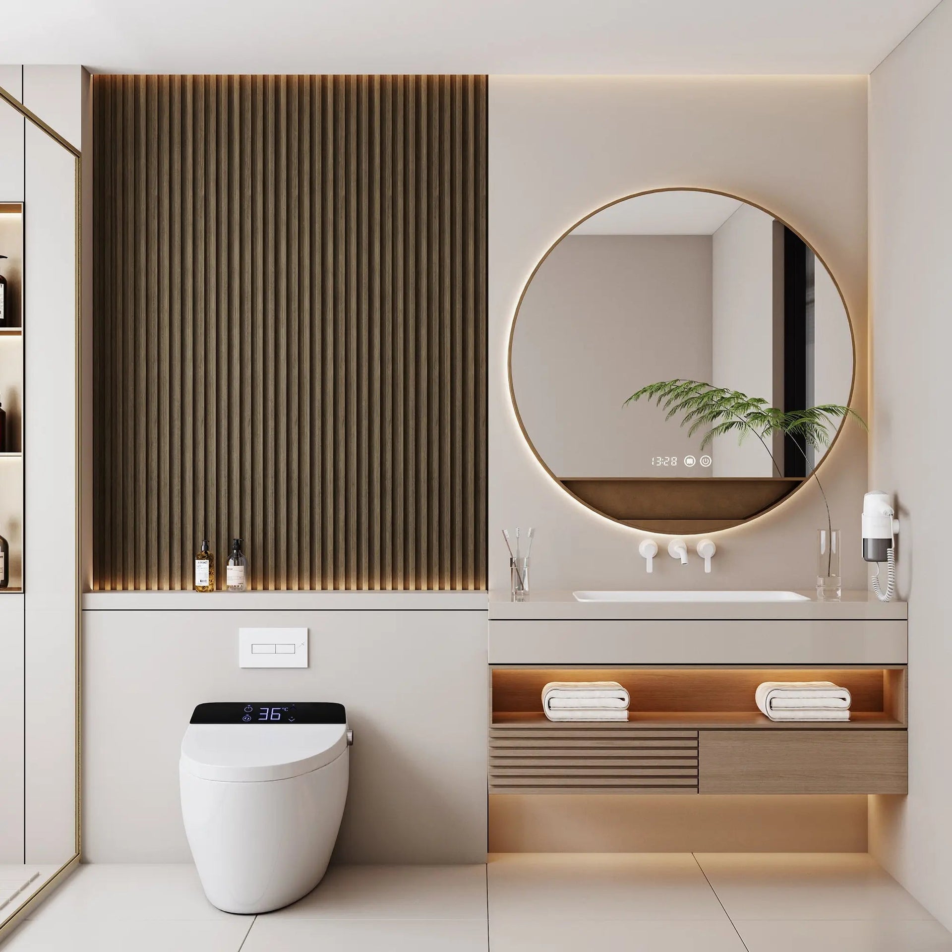 Hausvita 48 x 6 inch WPC Slat Wall Panel (16 Pack)