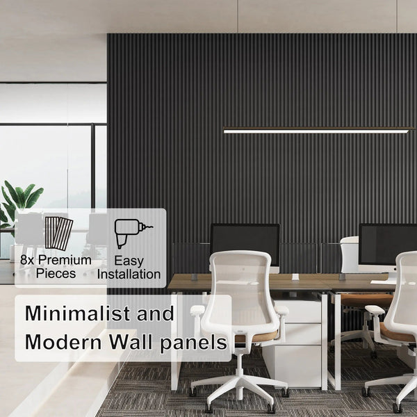 Hausvita 48 x 6 inch WPC Slat Wall Panel (16 Pack)