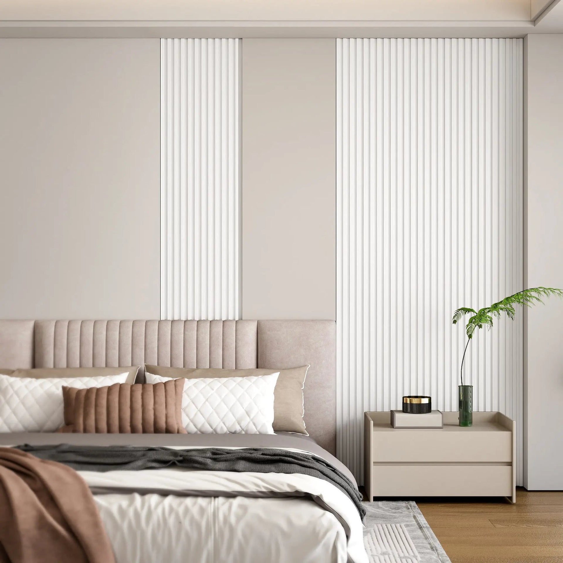 Hausvita 48 x 6 inch WPC Slat Wall Panel (16 Pack)