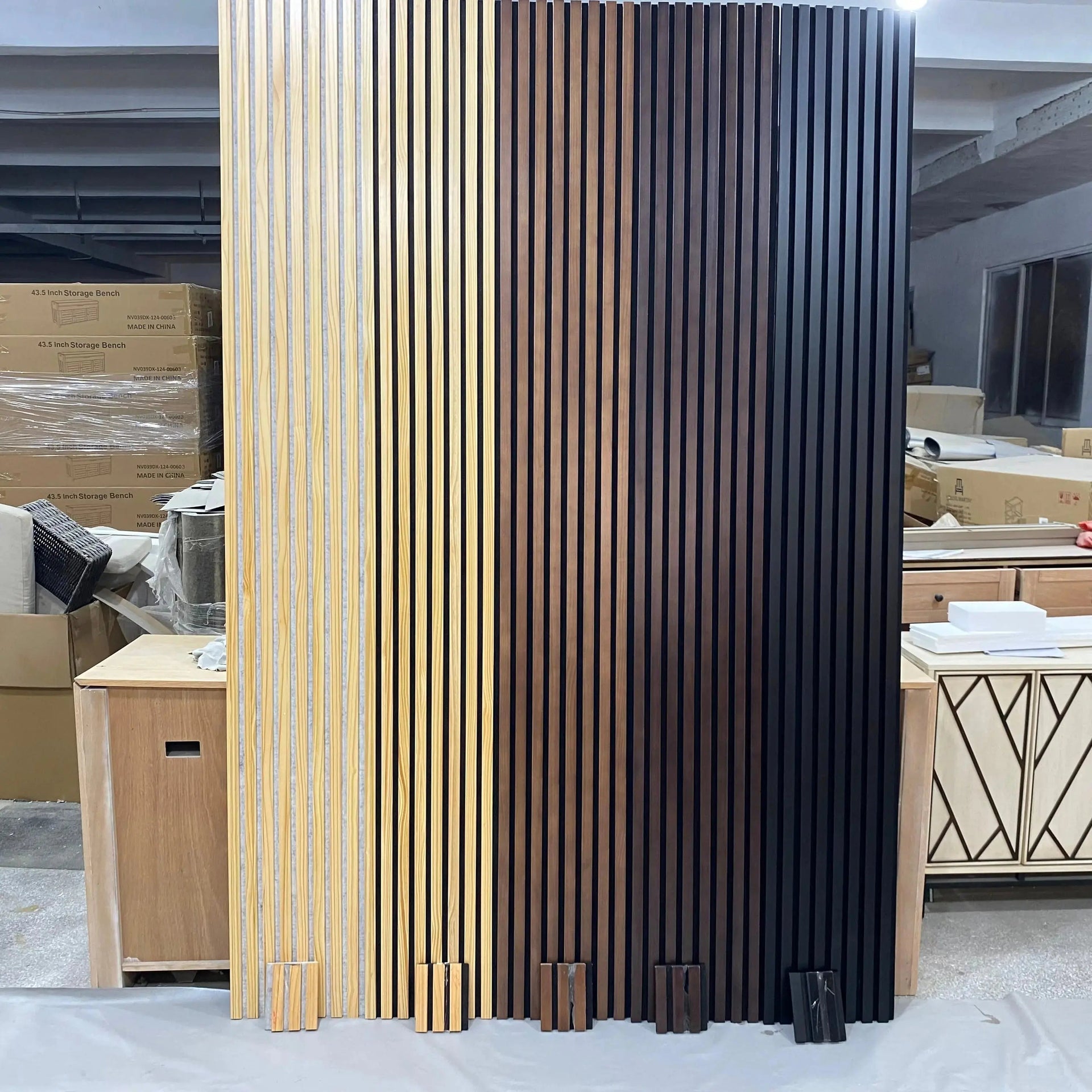 Hausvita Acoustic Solid Wood Slat Wall Panels ( 2 Panels Per Box ) -Wholesale