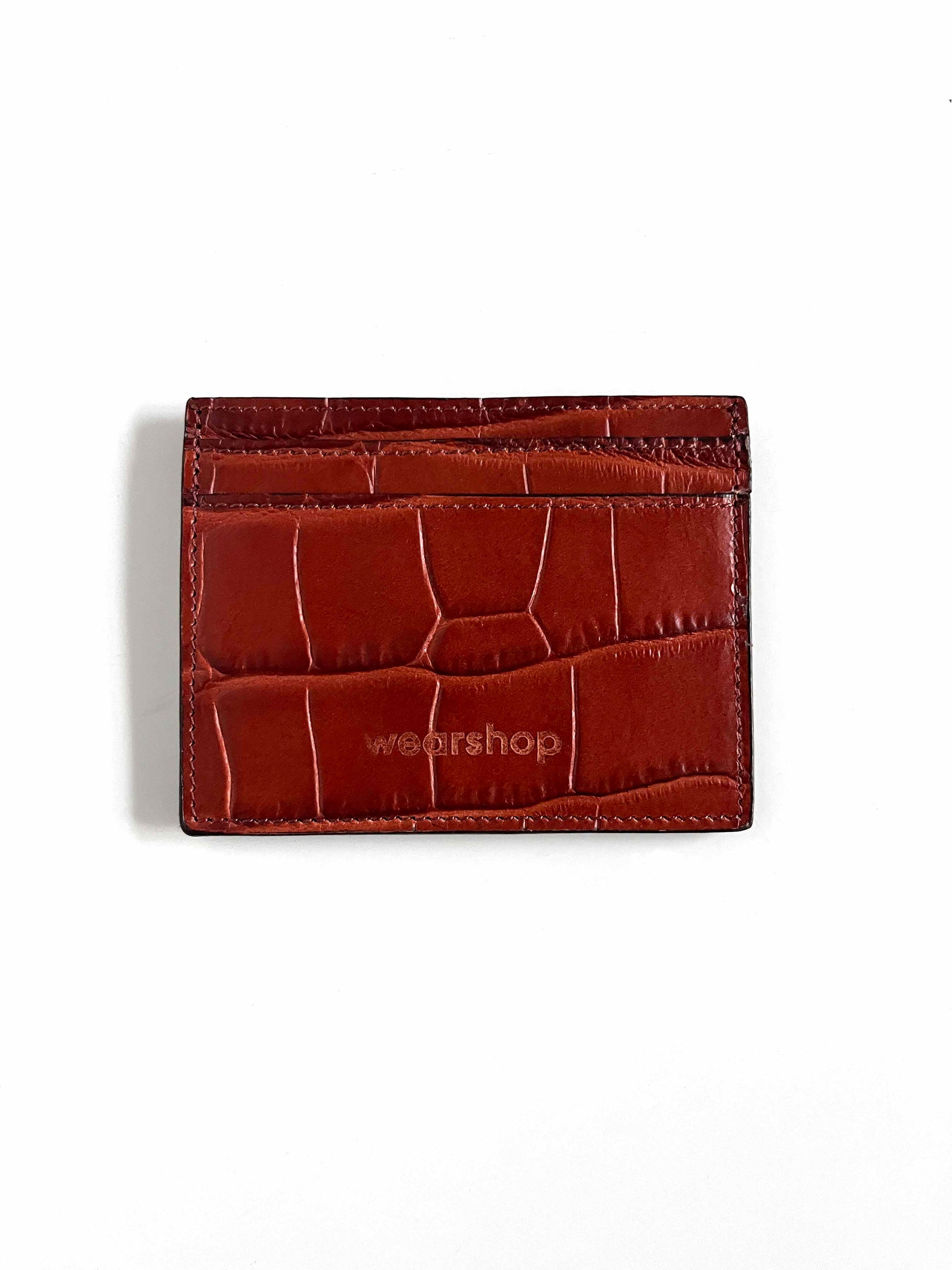Cardholder in Havana Croco Embossed Wearshop