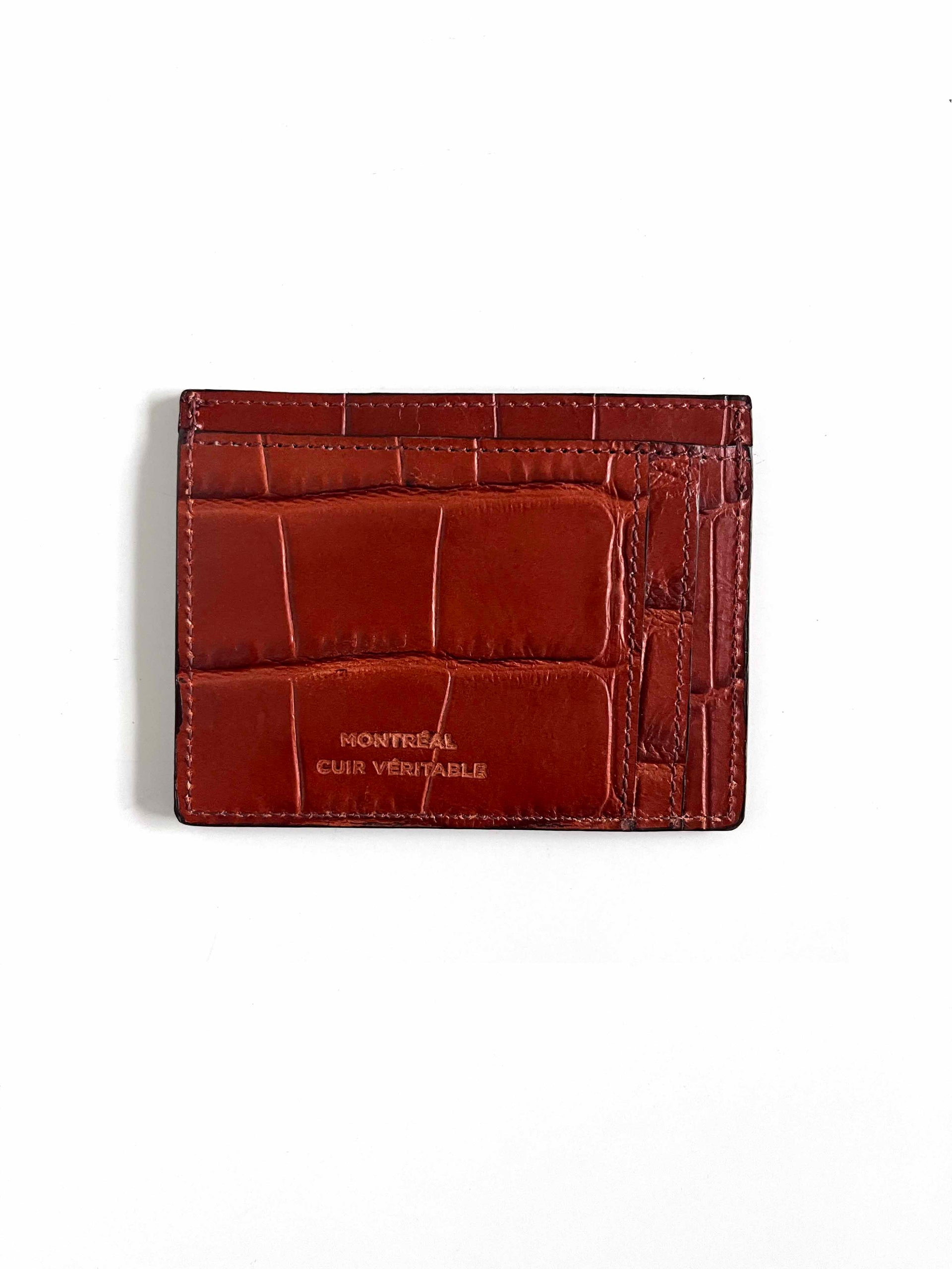 Cardholder in Havana Croco Embossed Wearshop