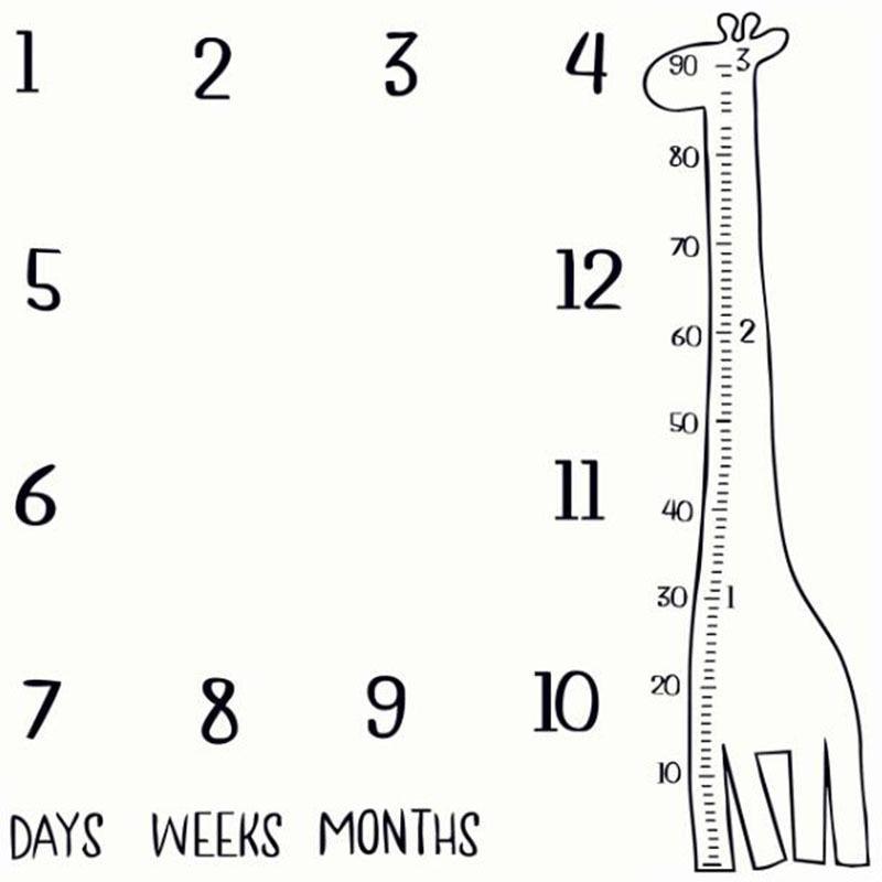 Newborn baby Monthly Growth  Blanket Photography Props Background Cloth For Baby