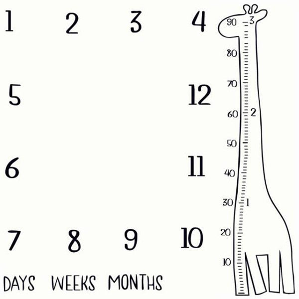 Newborn baby Monthly Growth  Blanket Photography Props Background Cloth For Baby