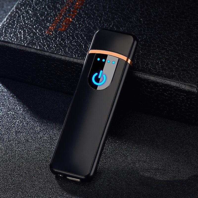 Luxury Modern New Personality USB Cigarette Lighter Fingerprint Induction Electronic Lighter Rechargeable