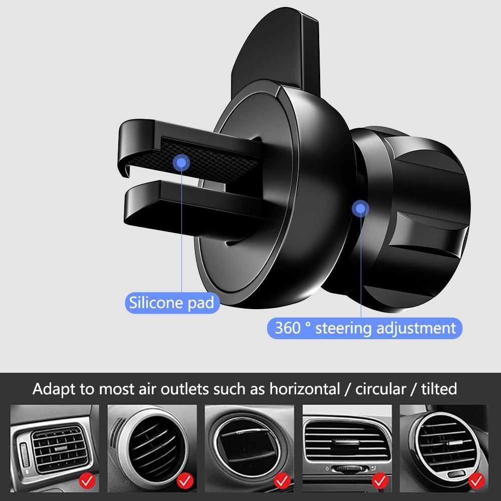 Gravity Car 360 Degrees Rotation Black Phone Holder GPS Stand Car Air Vent Clip Mount Universal Safe Phone Holders