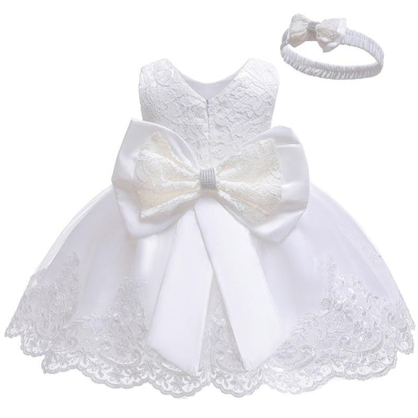 Luxury Modern Baby Girl Christmas Dress Newborn Baby Girls Bow Dresses For Baby 1st Year Birthday Party