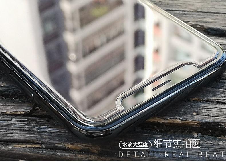 2PCS Super Big Arc Glass For iPhone 5S 12 Pro Max Mini 7 8 Plus SE 2022 Screen Protector Premium Oleophobic Coating Tempered glass Screen Protector, Premium Tempered Glass Easy Installation Frame Case-Friendly Tempered Glass Protector