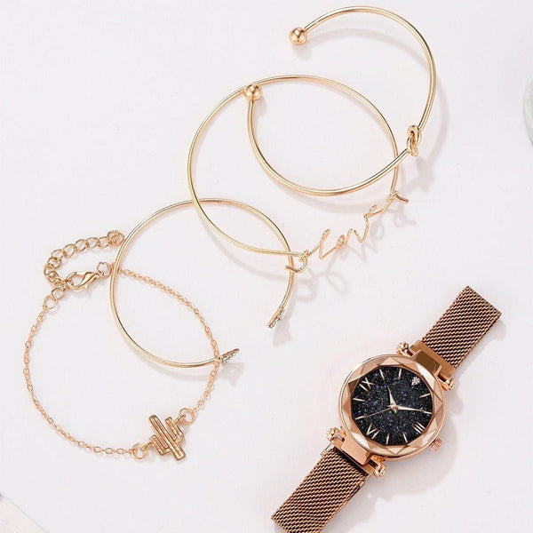 New STEVVEX Luxury Women Watches Magnetic Starry Sky Female Clock Quartz Wristwatch Fashion Ladies Wrist Watch For Women and Girls