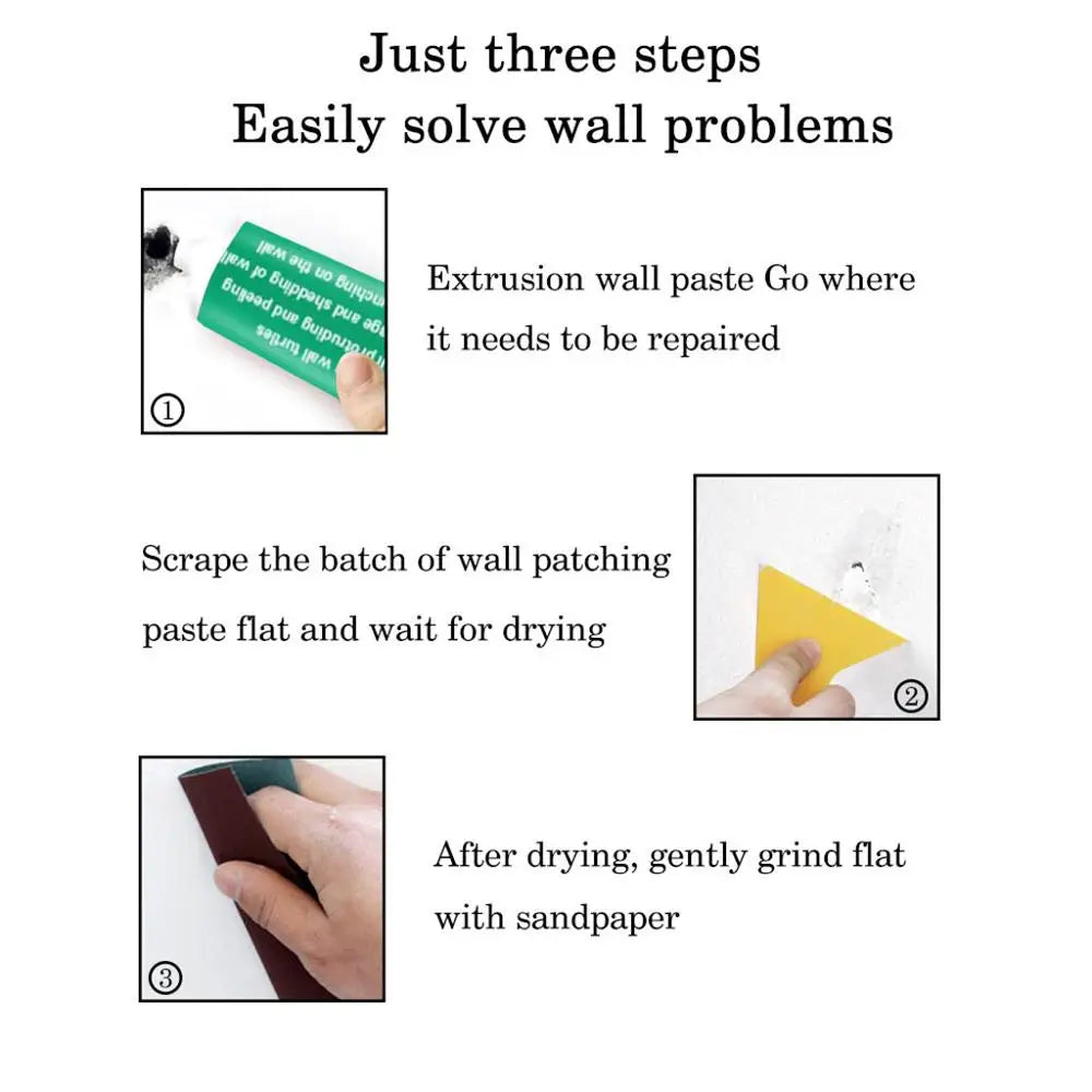 Wall Mending Agent Wall Repair Cream Wall Crack Nail Repair Agent Walls Peeling Graffiti Gap Repair paste With scraper #1226