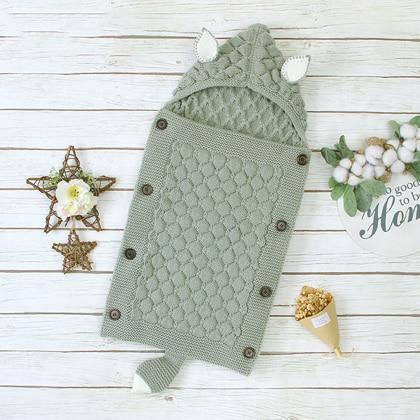 Stevvex Knitted Newborn Baby Blanket Baby Sleeping Bags Stroller Bedding Warm Swaddle Wrap