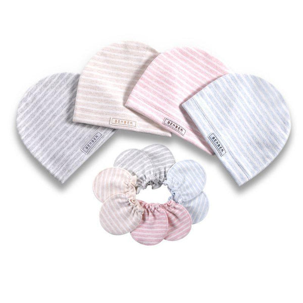 Modern Newborn Baby Births Cap and Gloves Set Soft Cotton Kids Infants Anti-scratch Gloves Hat Gifts For Baby