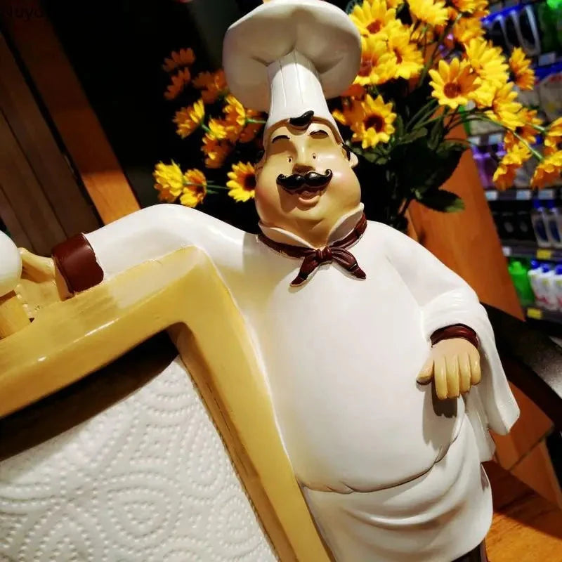 Resin Kitchen Paper Towel Holder Creative Household Paper Roll Holder Vertical Chef Paper Towel Holder Toilet Paper Towel Tube DSers Fulfillment