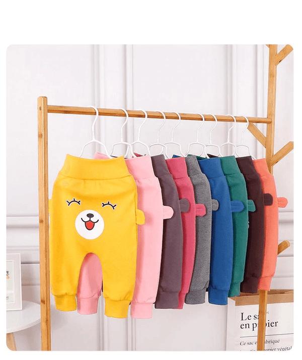 Kids Clothes Baby Boys Girls PP Pants Newborn Toddler Baby Pants For Children In Casual Clothing Style With Bear Design and Bears Ears Like Details