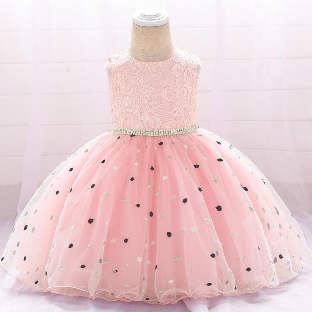 New Baby  Dots Printing Princess  Birthday Dress Ball Gown  Clothing Unique Design Perfect Gift
