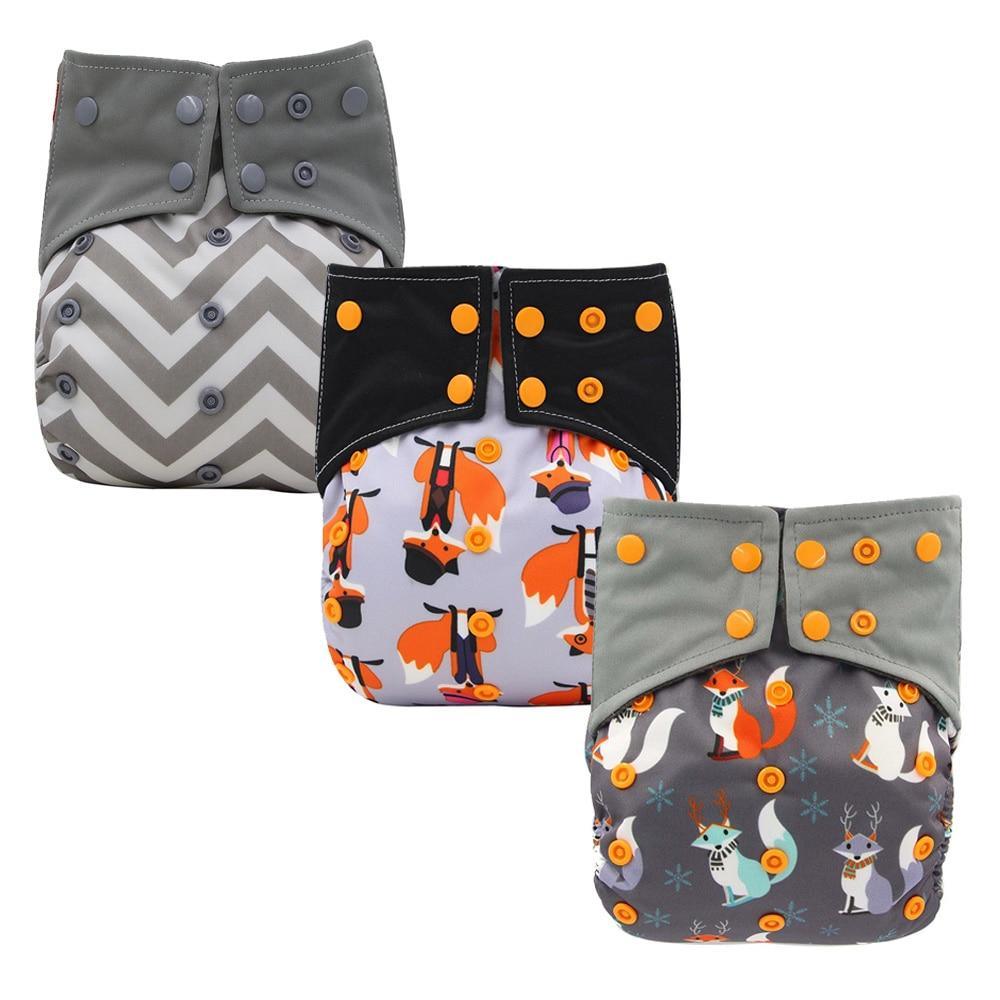 All-In-One  Cloth Diaper for Baby Bamboo Charcoal Eco-friendly Baby Cloth Diaper
