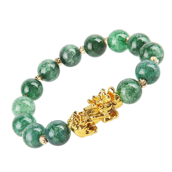 Obsidian Stone Beads Bracelet For Men and Women Unisex Wristband Gold Black Pixiu Wealth and Good Luck Bracelet Design