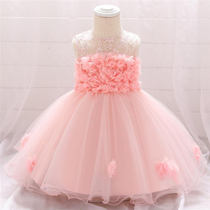 Luxury Elegant Handamde Girls Baby Dresses Lace Tulle Baptism Dresses for  Party and  Wedding Baby Clothing Dress